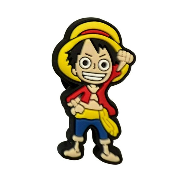 Monkey D. Luffy Anime Croc Charms Jibbitz Set Of 2 Straw Hat Pirate - Picture 2 of 4